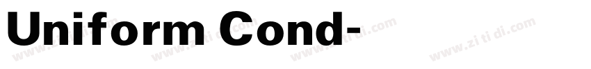 Uniform Cond字体转换